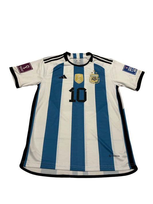 MESSI #10 ARGENTINA WORLD CUP FINAL 2022 MATCH ISSUE VERSION HOME JERSEY